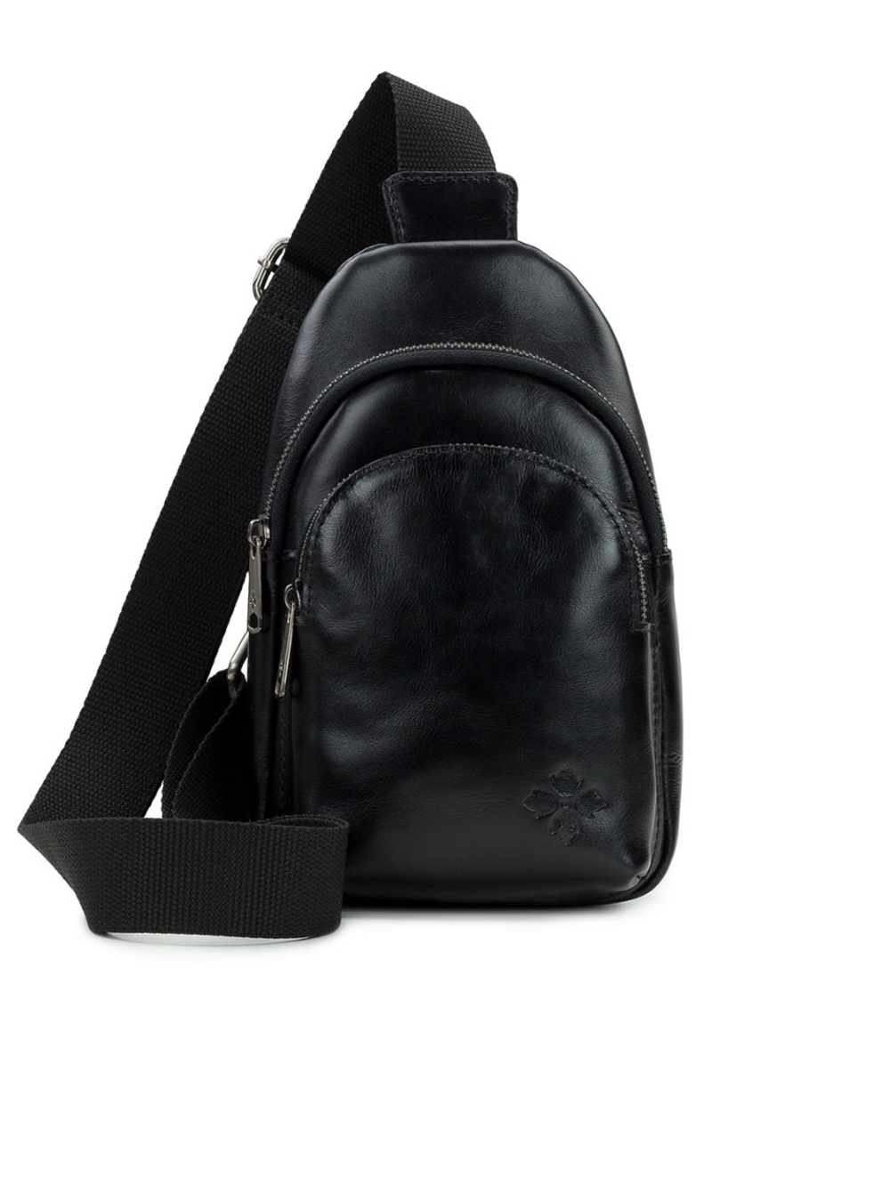 Patricia Nash Louetta Small Leather Sling Bag Black Crossbody Backpack Purse